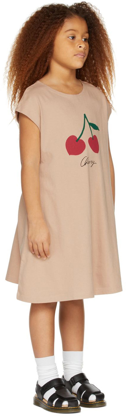Jellymallow Kids Beige Cherry Dress