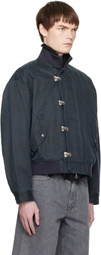 COOR Navy Washed Deck Hook Lip Bomber Jacket