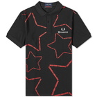 Fred Perry Men's x Pleasures Star Polo Shirt in Black