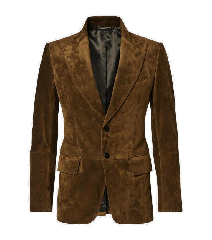 Photo: Tom Ford Single-breasted suede blazer
