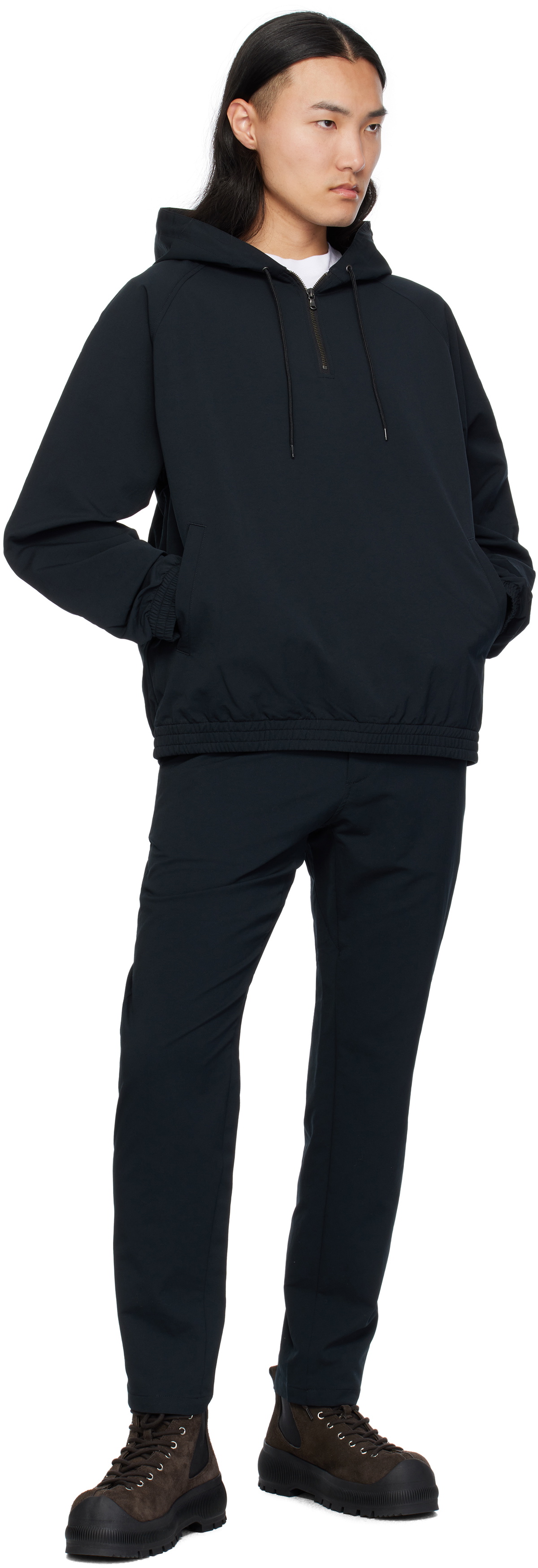 nanamica Black ALPHADRY Hoodie