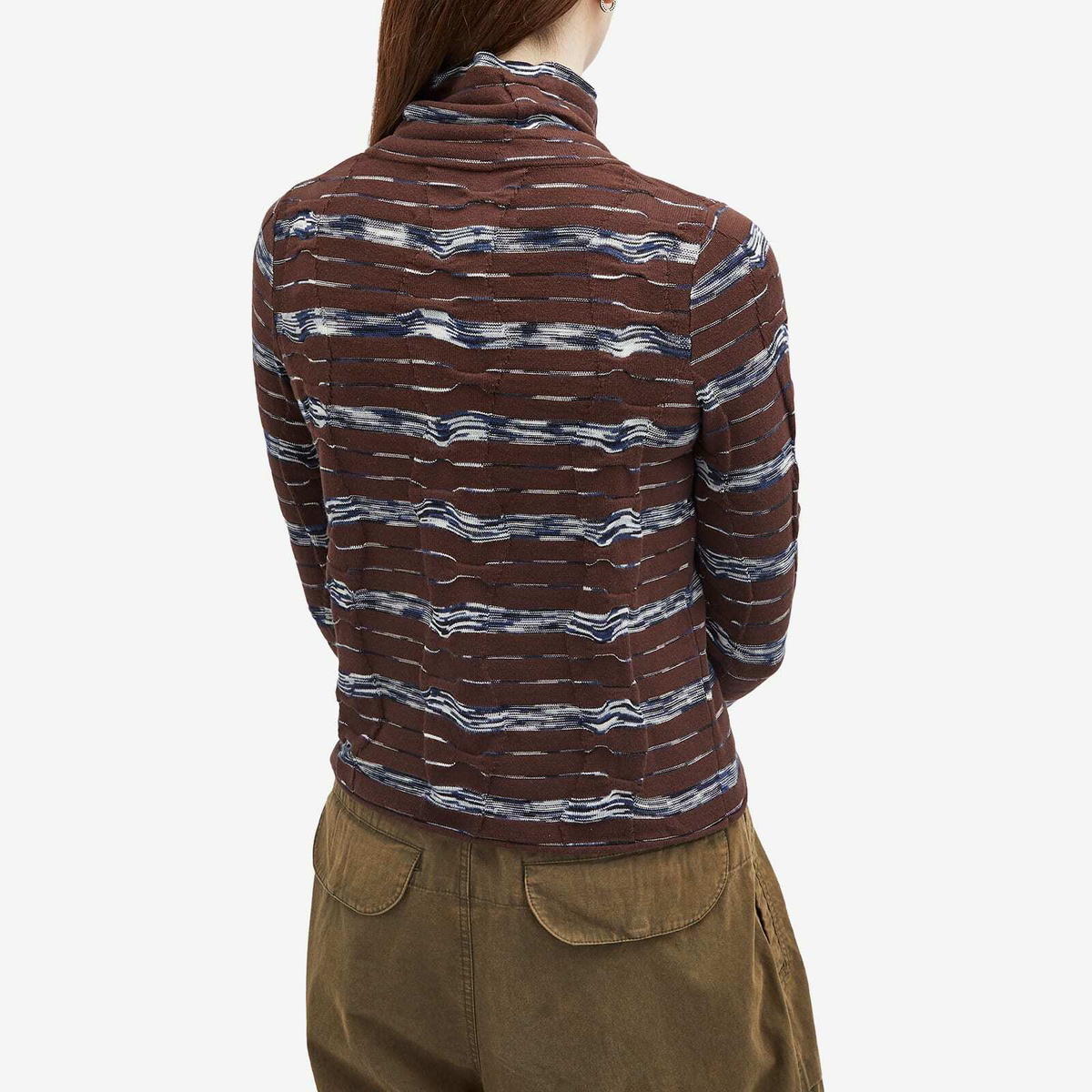 【BRAIN DEAD】SPACE DYE LONG SLEEVE MOCK NECK SWEATER BROWN Brain Dead Space Dye Long Sleeve Mock Neck Sweater, Brown