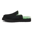 Eckhaus Latta Black and Green UGG Edition Unisex Block Slide Loafers