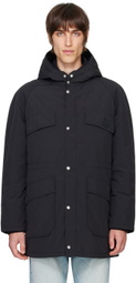 Maison Kitsuné Black Hooded Parka