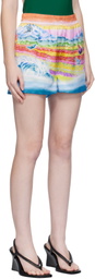 Casablanca Multicolor Silk Shorts