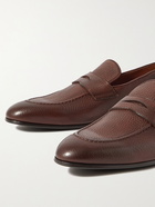 Brunello Cucinelli - Full-Grain Leather Penny Loafers - Brown