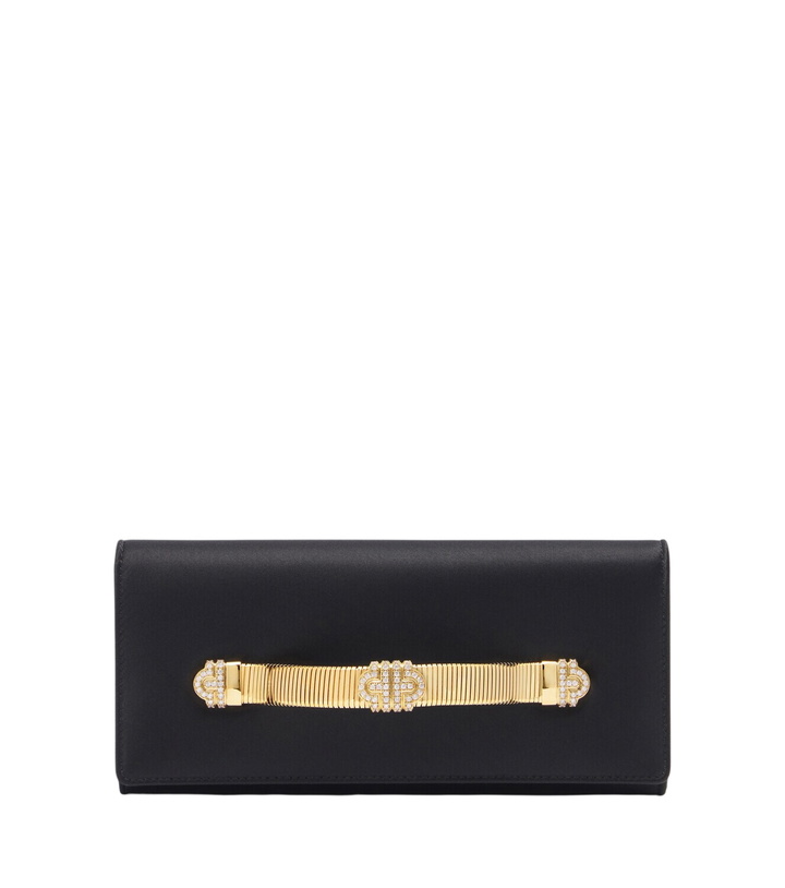 Photo: Bvlgari Bvlgari Tubogas embellished satin clutch