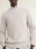 N.PEAL - English Rib Cashmere Sweater - Gray