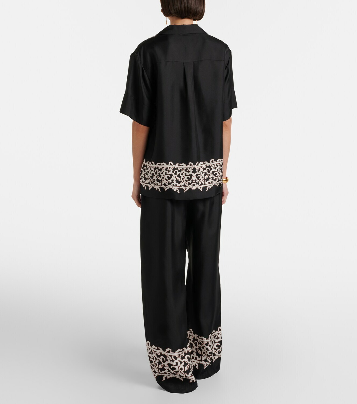 Rebecca Vallance Sundia silk wide-leg pants