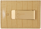 TOM FORD Beige Money Clip Card Holder