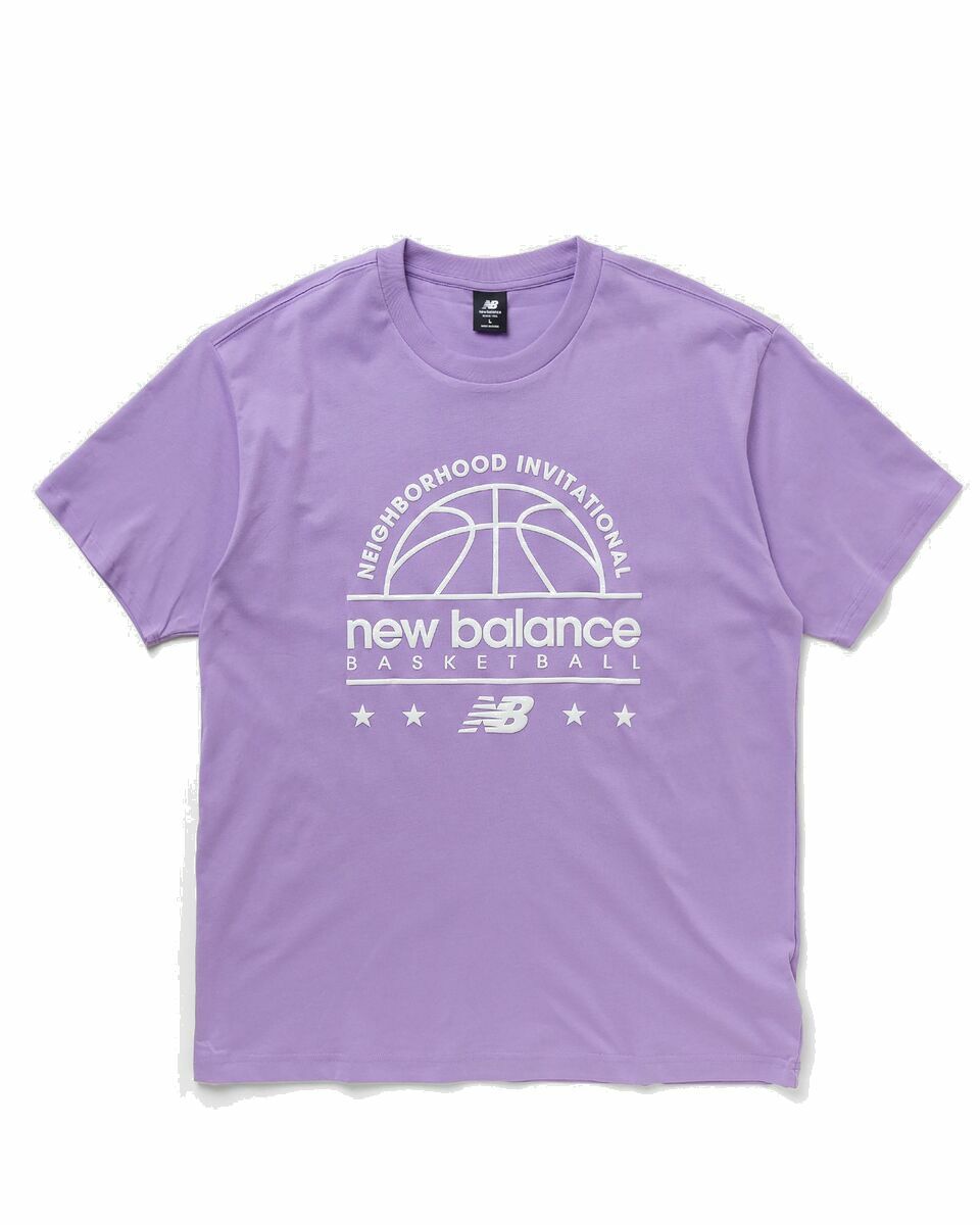 Photo: New Balance Nb Hoops Invitational Tee Purple - Mens - Shortsleeves