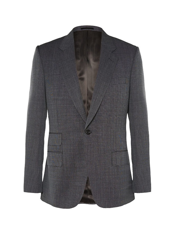 Photo: Kingsman - Grey Slim-Fit Single-Breasted Nailhead-Wool Suit - Gray