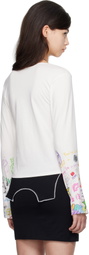I'm Sorry by Petra Collins SSENSE Exclusive White JennyFax Edition Long Sleeve T-shirt