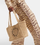 Stella McCartney Logo raffia tote bag