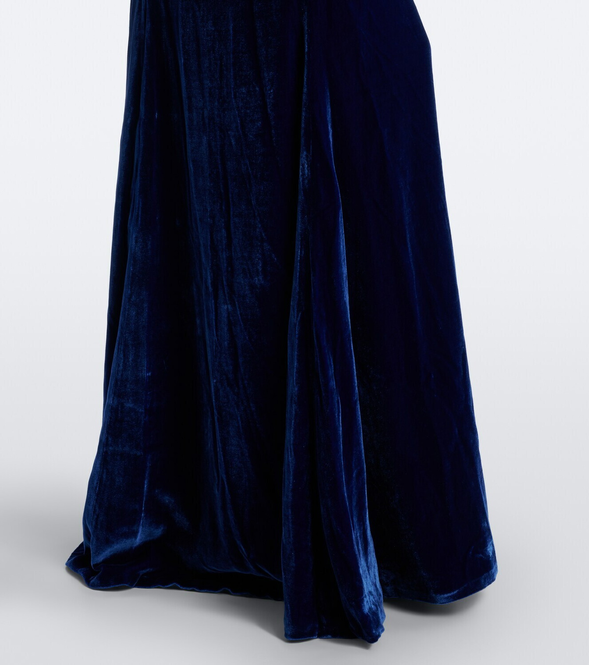 Costarellos Rielle embellished floral-appliqué velvet gown