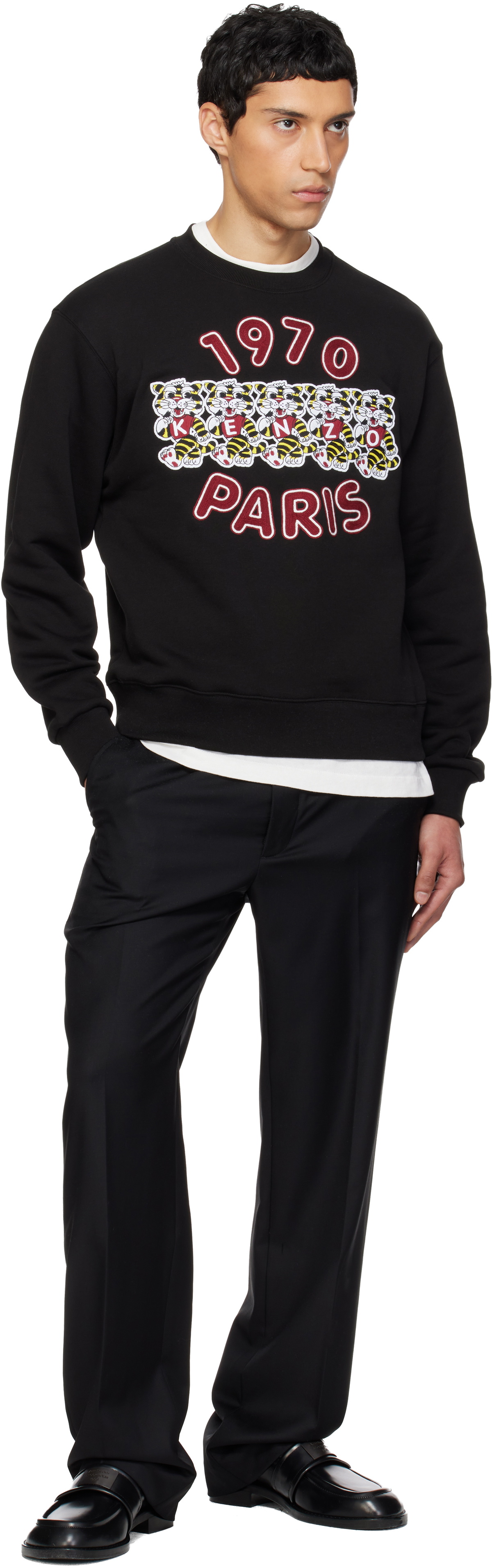Kenzo Black Kenzo Paris 'KENZO Wild Tiger' Embroidered Sweatshirt