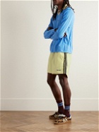 adidas Consortium - Wales Bonner Wide-Leg Crochet-Trimmed Stretch Recycled-Shell Shorts - Neutrals