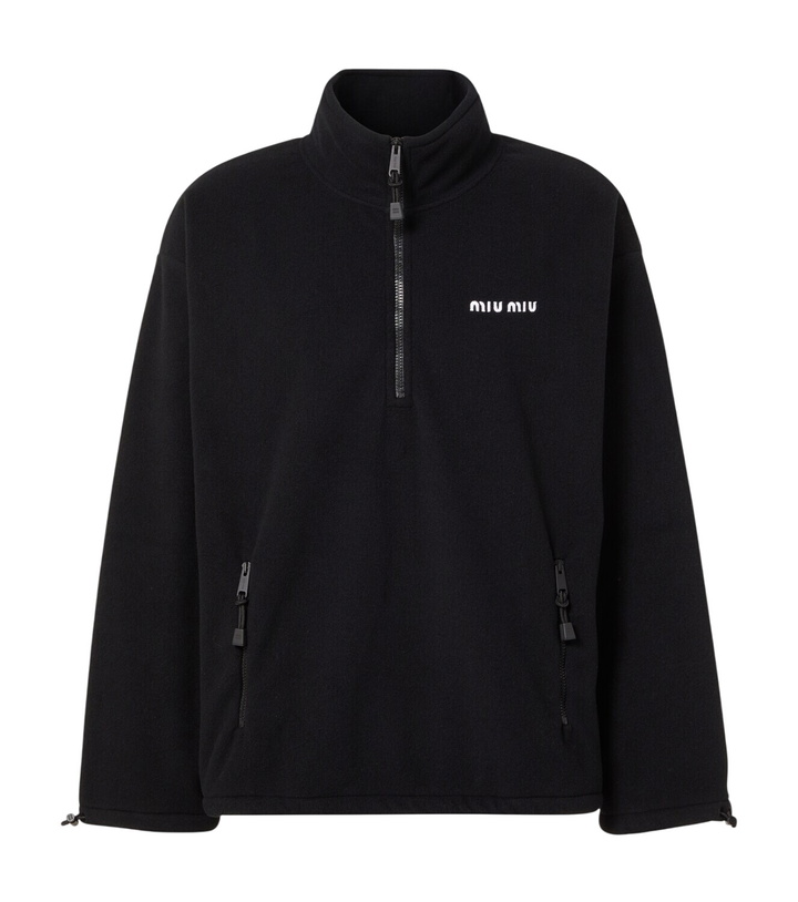 Photo: Miu Miu Fleece half-zip sweater