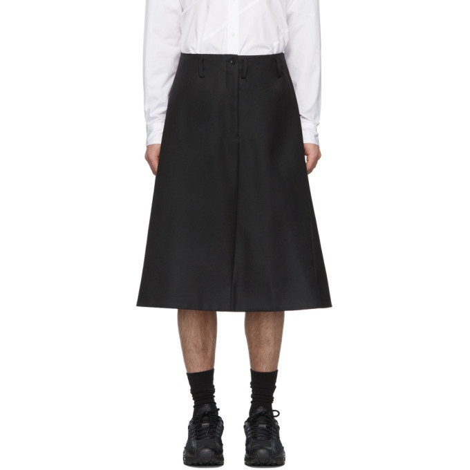 Photo: Comme des Garcons Homme Plus Black Wool Skirt Shorts