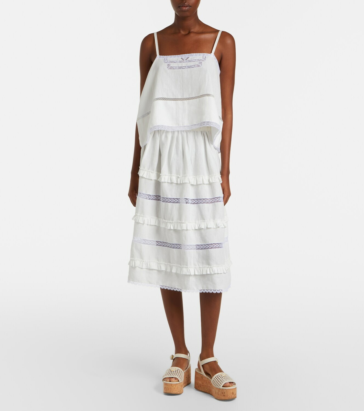 Prada Crochet platform sandals