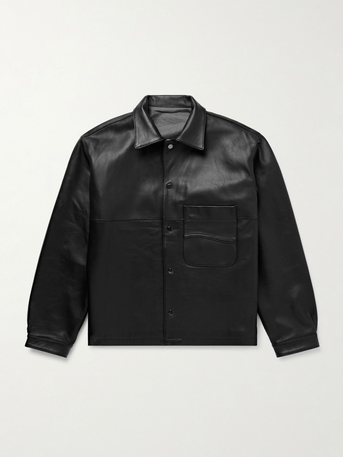 Stòffa - Wave Leather Jacket - Black