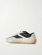 McQueen - Suede-Trimmed Shell Sneakers - Gray