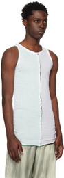 Edward Cuming White Layered Tank Top