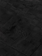 Enfants Riches Déprimés - Camp-Collar Checked Wool and Silk-Blend Jacquard Shirt - Black