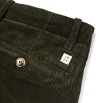 MAN 1924 - Tomi Tapered Cotton-Corduroy Drawstring Trousers - Green