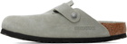 Birkenstock Blue Narrow Boston Soft Footbed Slip-on Loafers