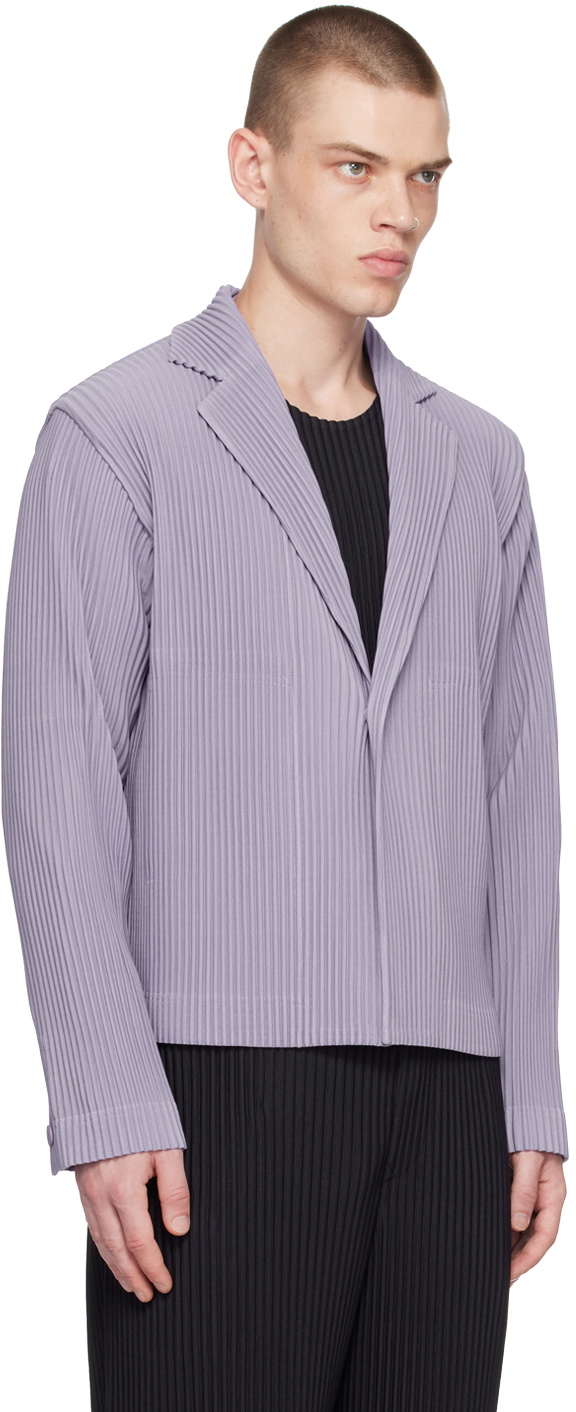 HOMME PLISSÉ ISSEY MIYAKE ジャケット　パープル Homme Plissé Issey Miyake Purple Tailored Pleats 2 Blazer