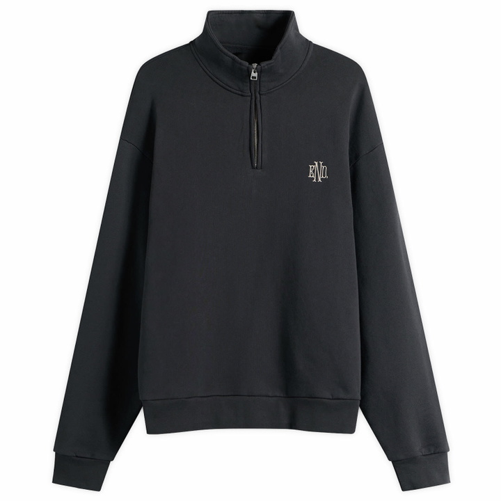 Photo: END. Slice Half Zip Sweat in Cinder Black