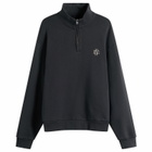 END. Slice Half Zip Sweat in Cinder Black