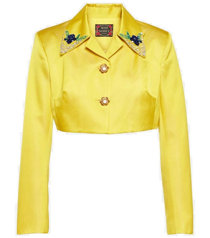 Photo: Miss Sohee Embellished jacket and crop top set