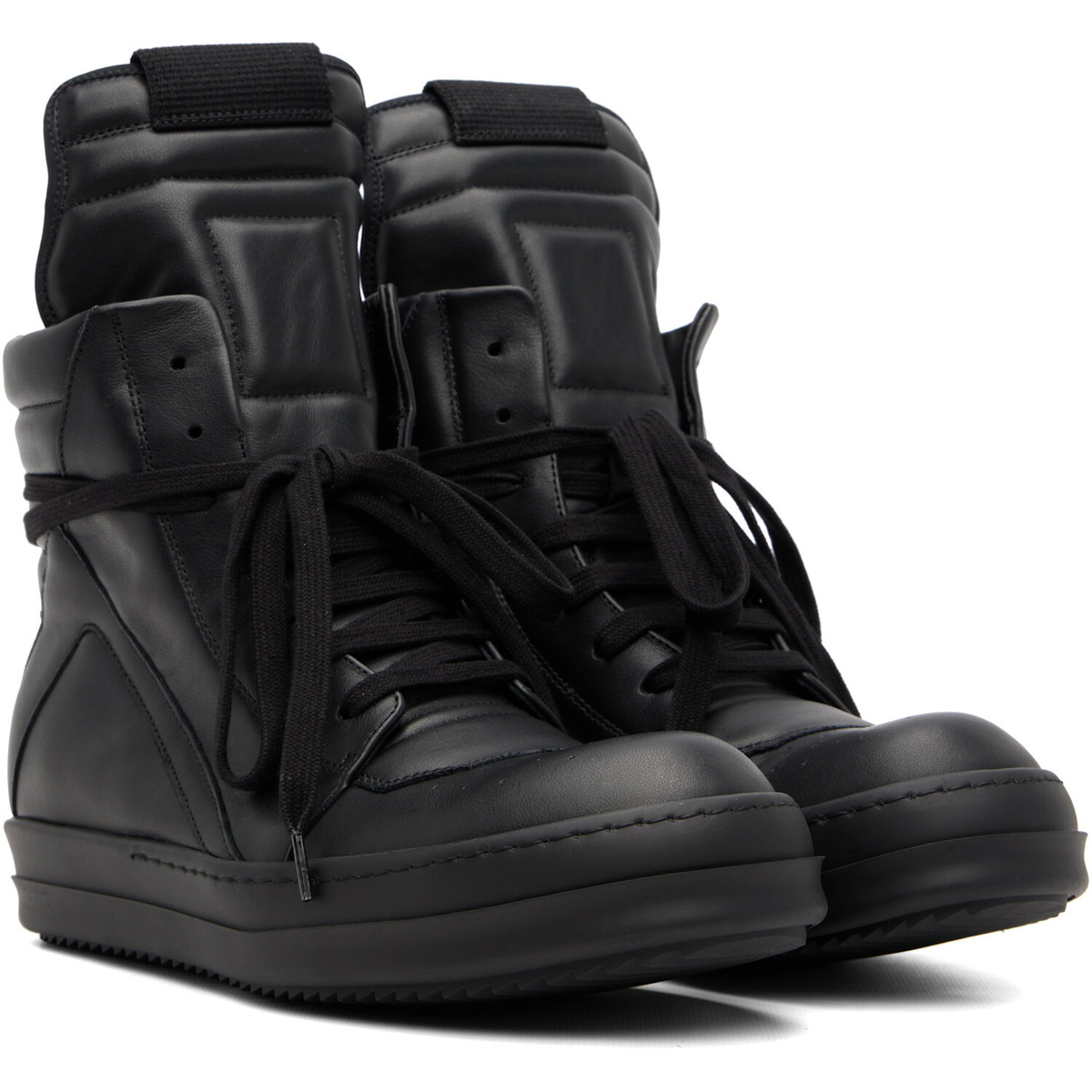 Rick Owens Black Tower Geobasket Sneakers
