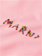 Marni - Oversized Logo-Print Cotton-Jersey Hoodie - Pink