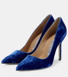 Manolo Blahnik BB 105 velvet pumps