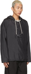 Jil Sander Black Silk Anorak Jacket