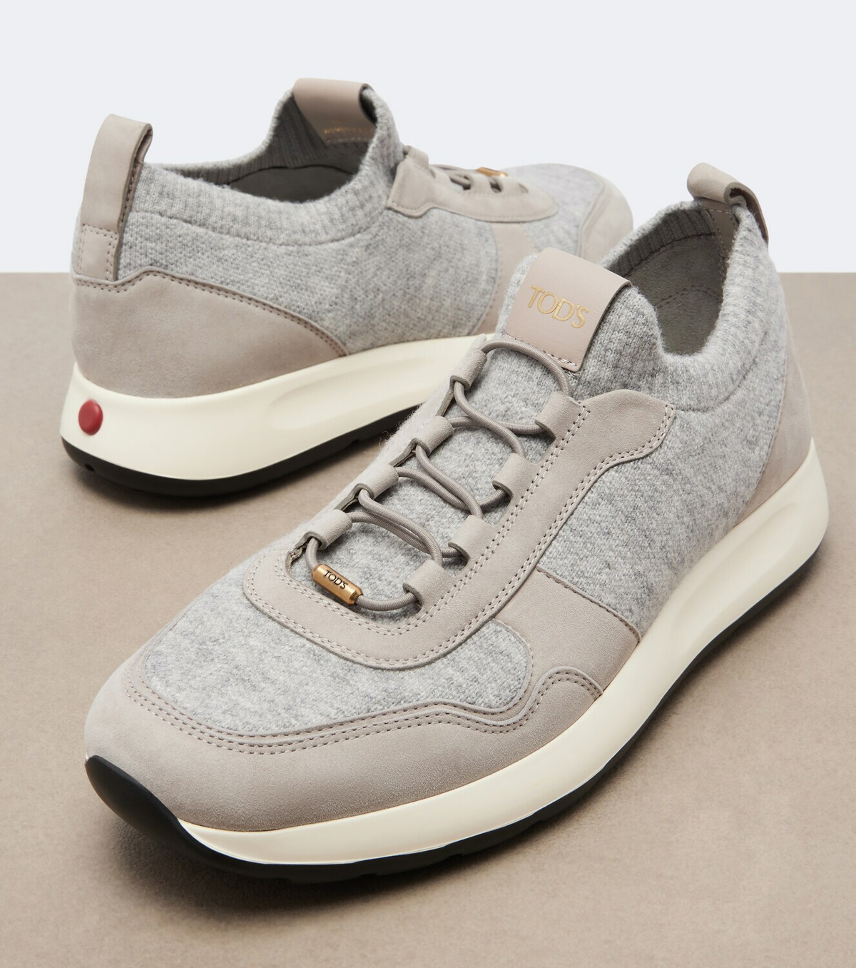 Tod's Runner suede-trimmed sneakers