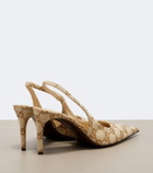 Gucci Donna GG embellished slingback pumps