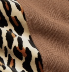 Wacko Maria - Panelled Cotton-Blend and Leopard-Print Felt Cardigan - Brown