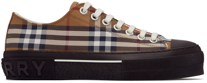 Photo: Burberry Brown Vintage Check Sneakers