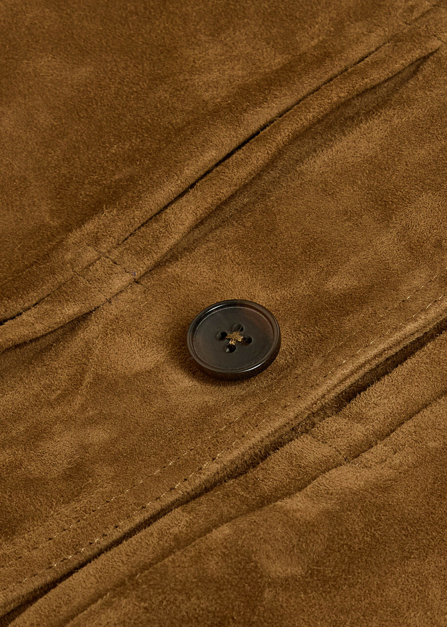 Officine Générale Lazlo Suede Jacket Brown