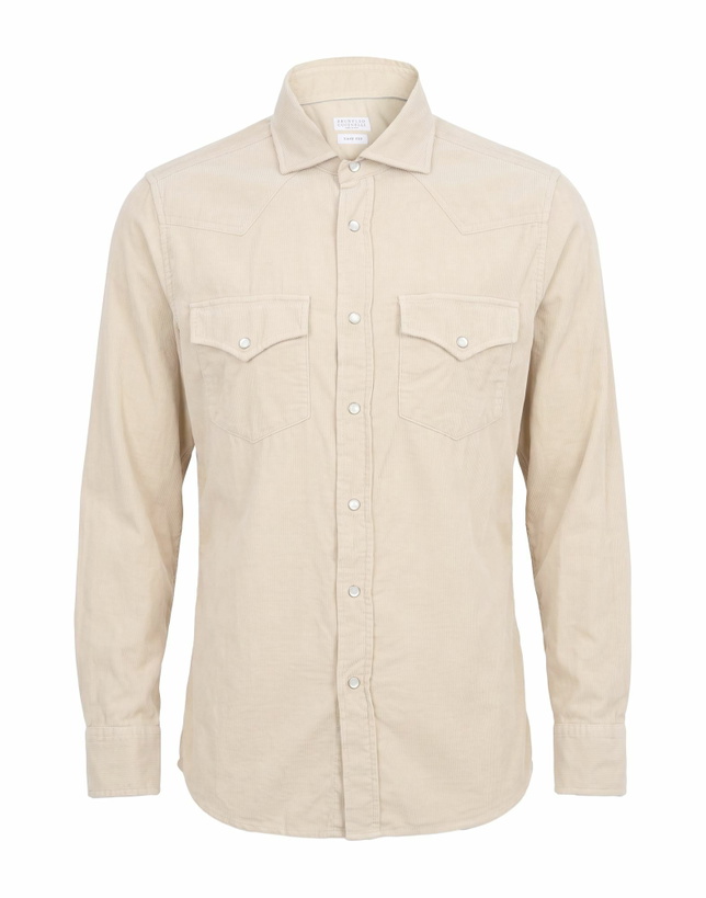 Photo: Brunello Cucinelli Mens Shirt in Beige