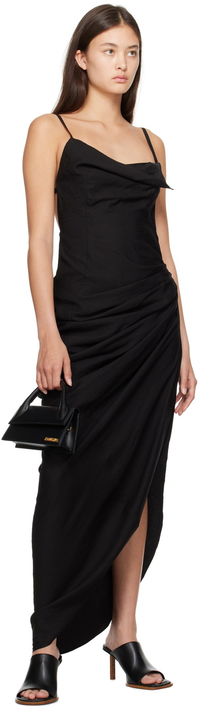 【JACQUEMUS】La Robe Sadaji Dress/追跡+関税+全国送料込み Jacquemus Black Le Papier 'La Robe Saudade' Maxi Dress Jacquemus