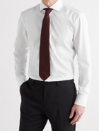 HUGO BOSS - Jason Slim-Fit Cutaway-Collar Cotton-Poplin Shirt - White