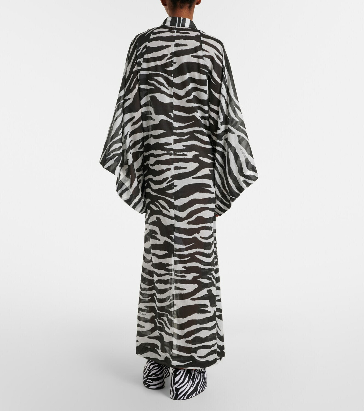 The Attico Zebra-print cotton muslin kaftan