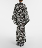 The Attico Zebra-print cotton muslin kaftan
