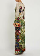 Alice + Olivia Delora Floral-print Jersey Maxi Dress Green