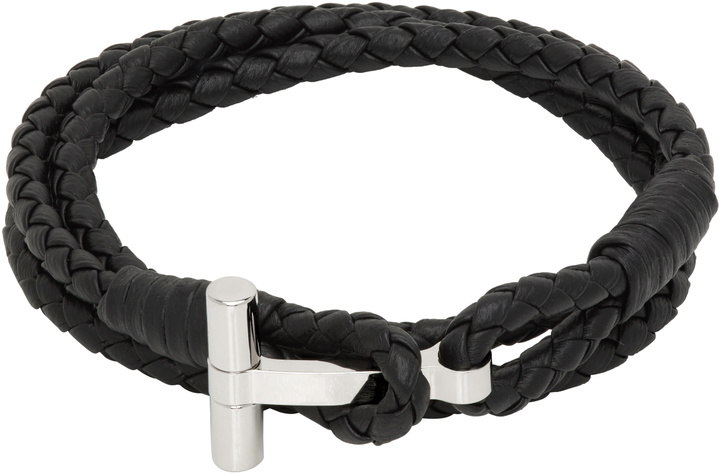 Photo: TOM FORD Braided Leather T Bracelet
